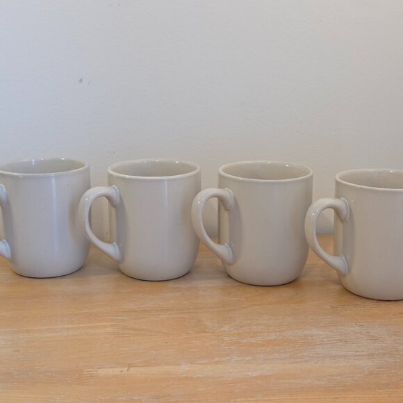 Set of 4 Beige Ceramic Mugs – Mainstays - Picture 1 of 4